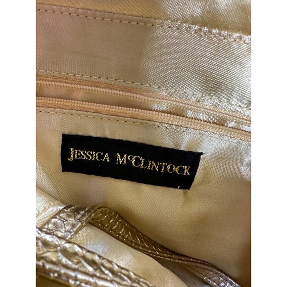 Vintage 90s Gold Jessica McClintock Convertible Clutch/Purse - Picture 7 of 9